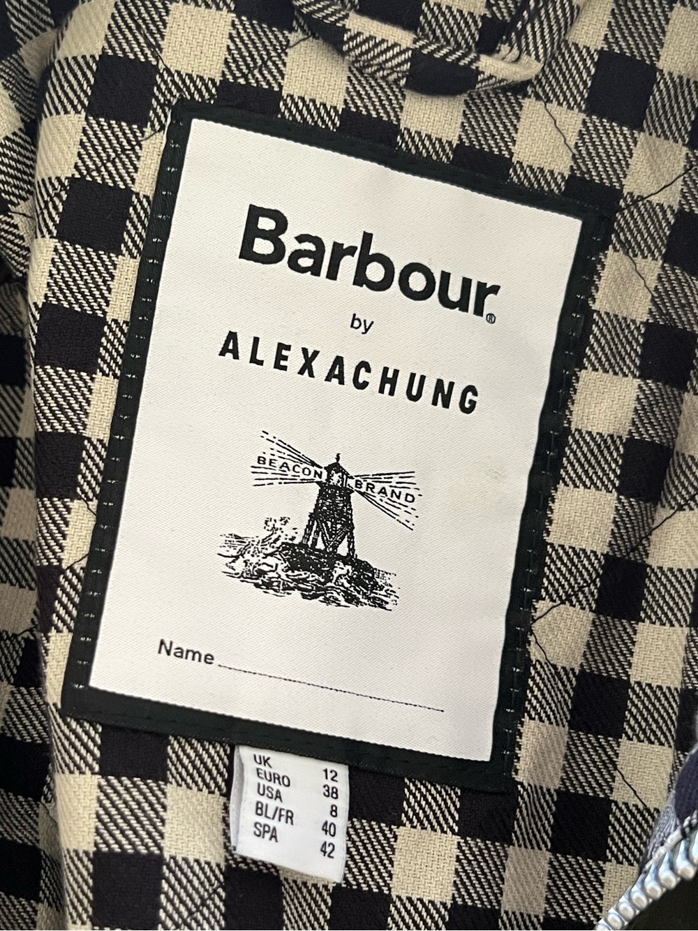 Barbour by AlexaChung Green Edith Waxed Jacket US 8 - Picture 11 of 15